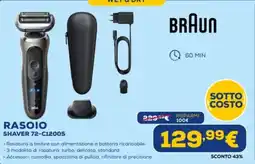 Euronics BRAUN RASOIO SHAVER 72-C1200S offerta