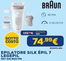 Euronics Braun epilatore silk épil 7 legepil SE7-041 box MN offerta