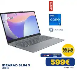 Euronics Lenovo IDEAPAD SLIM 3 15IRH8 offerta