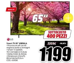 MediaWorld LG Smart TV 65" 65B56LA offerta