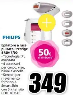 MediaWorld PHILIPS Epilatore a luce pulsata Prestige BRI947/00 offerta