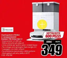 MediaWorld ECOVACS Aspirapolvere Robot e Lavapavimenti Deebot T50 Omni Gen 2 offerta
