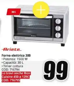 MediaWorld Ariete Forno elettrico 300 offerta