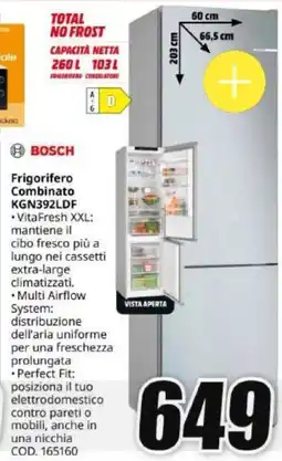 MediaWorld BOSCH Frigorifero Combinato KGN392LDF offerta