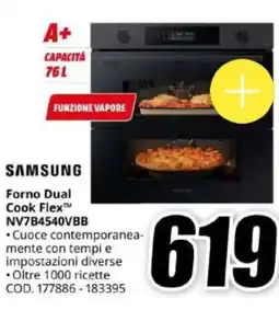 MediaWorld SAMSUNG Forno Dual Cook Flex NV7B4540VBB offerta