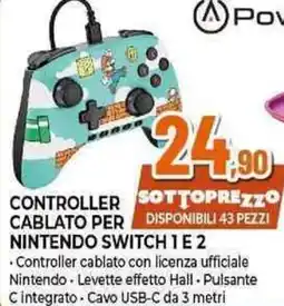 Expert Powera controller cablato per nintendo switch 1 e 2 offerta