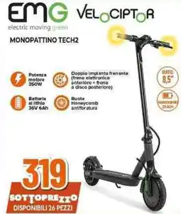 Expert Emg velociptor monopattino tech2 offerta