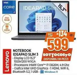 Expert Lenovo NOTEBOOK IDEAPAD SLIM 3 offerta