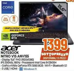 Expert acer NOTEBOOK NITRO V15 ANV155 offerta