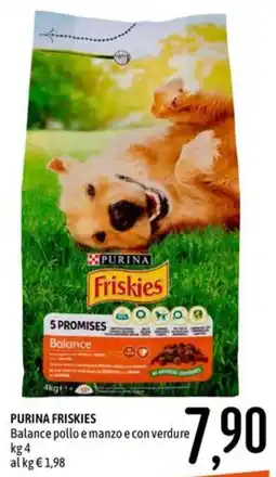Emisfero PURINA FRISKIES Balance pollo e manzo e con verdure offerta