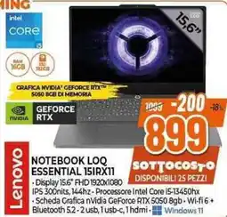 Expert Lenovo NOTEBOOK LOQ ESSENTIAL 15IRX11 offerta