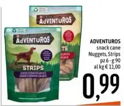 Emisfero ADVENTUROS snack cane Nuggets, Strips offerta