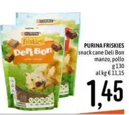 Emisfero PURINA FRISKIES snack cane Deli Bon manzo, pollo offerta