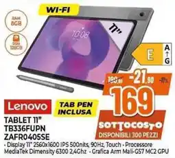 Expert Lenovo TABLET 11" TB336FUPN ZAFR0405SE offerta