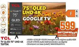 Expert TCL TV QLED 75" UHD 4K 75P79K offerta