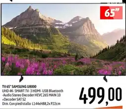 Emisfero TV 65" SAMSUNG U8000 offerta