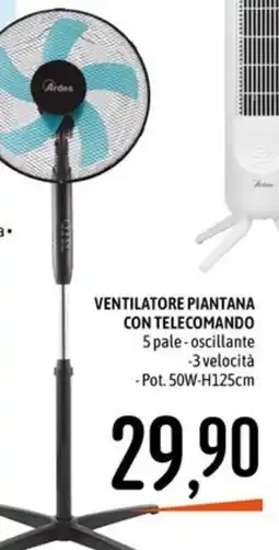 Emisfero Ventilatore piantana con telecomando offerta