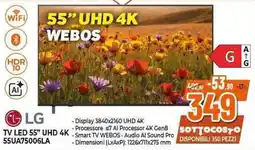 Expert LG TV LED 55" UHD 4K 55UA75006LA offerta
