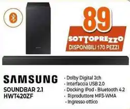 Expert Samsung soundbar 2.1 HWT420ZF offerta