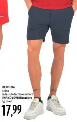 Emisfero BERMUDA chino in tessuto tecnico comfort ENRICO COVERI bandiera offerta