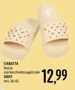 Emisfero CIABATTA fascia con borchiette applicate GRIFF offerta
