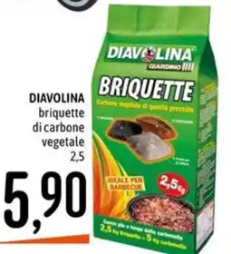 Emisfero DIAVOLINA briquette di carbone vegetale offerta