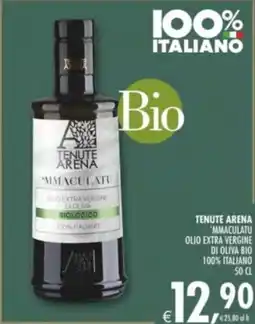 Deco Supermercati Tenute arena mmaculatu olio extra vergine di oliva bio 100% italiano offerta