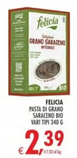 Deco Supermercati Felicia pasta di grano saraceno bio offerta