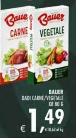 Deco Supermercati Bauer dadi carne/vegetale x8 offerta