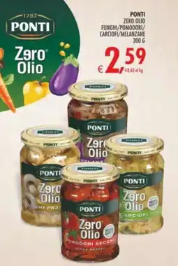 Deco Supermercati Ponti zero olio funghi/pomodori/ carciofi/melanzane offerta