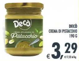 Deco Supermercati Decò crema di pistacchio offerta