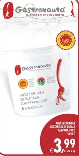 Deco Supermercati Gastronauta mozzarella di bufala campana d.o.p. offerta