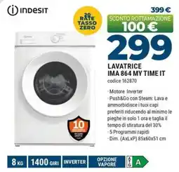 Sinergy INDESIT LAVATRICE IMA 864 MY TIME IT offerta
