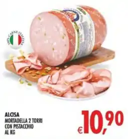 Deco Supermercati Alcisa mortadella 2 torri con pistacchio al kg offerta