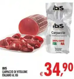 Deco Supermercati Ibis carpaccio di vitellone italiano al kg offerta