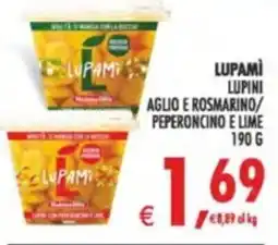 Deco Supermercati Lupamì lupini aglio e rosmarino/ peperoncino e lime offerta