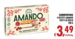 Deco Supermercati Sammontana 4 biscotti amando frutti di bosco offerta
