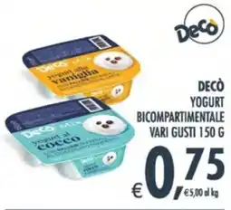Deco Supermercati Decò yogurt bicompartimentale offerta