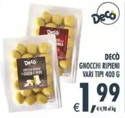 Deco Supermercati Decò gnocchi ripieni offerta