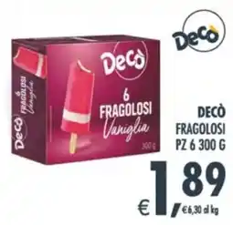 Deco Supermercati Decò fragolosi pz 6 offerta