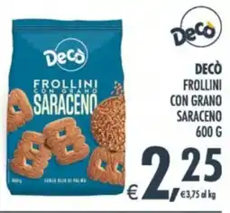Deco Supermercati Decò frollini con grano saraceno offerta