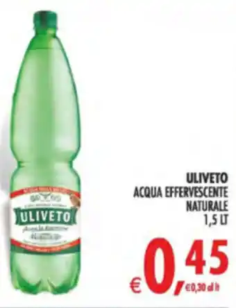Deco Supermercati Uliveto acqua effervescente naturale offerta