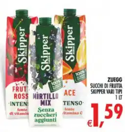 Deco Supermercati Zuegg succhi di frutta skipper offerta