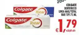 Deco Supermercati Colgate dentifricio linea max/total offerta