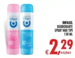 Deco Supermercati Infasil deodorante spray offerta