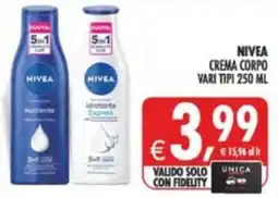 Deco Supermercati Nivea crema corpo offerta