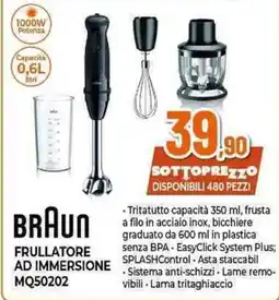 Expert BRAUN FRULLATORE AD IMMERSIONE MQ50202 offerta