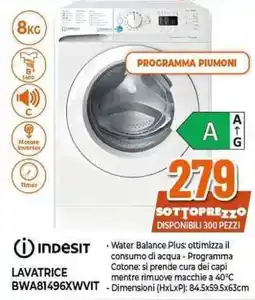 Expert INDESIT LAVATRICE BWA81496XWVIT offerta