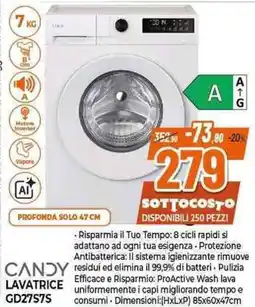 Expert CANDY LAVATRICE GD27S75 offerta