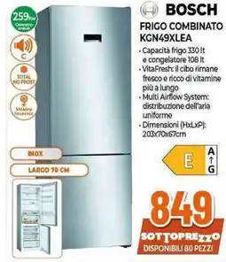 Expert BOSCH FRIGO COMBINATO KGN49XLEA offerta